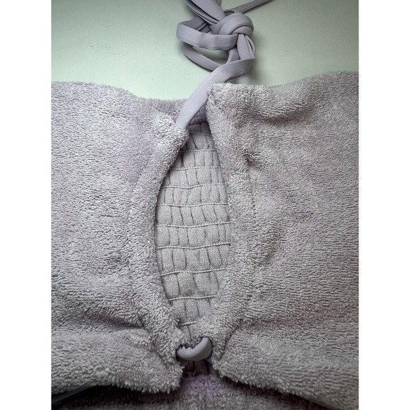 NWT Stone Fox Swim, Meadow Bikini Top, Violet, Terry Cloth, size XL - Picture 7 of 10